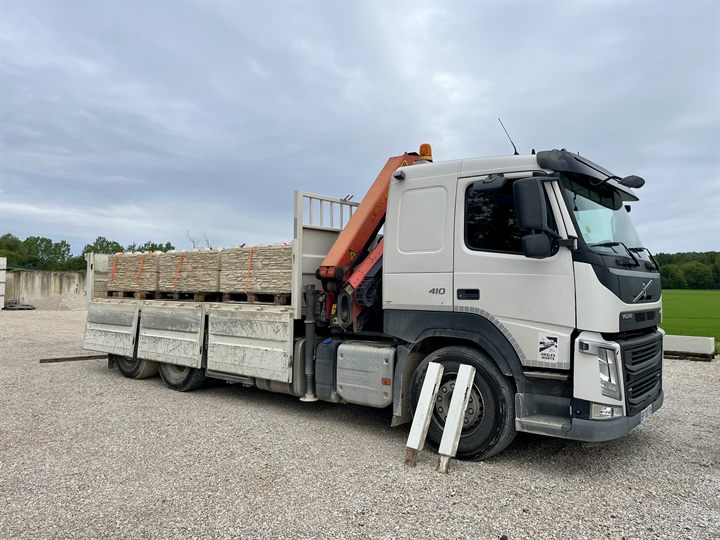 Mur Bo-Block de 16,50 m par 2,10 m sur le chantier EUROVIA