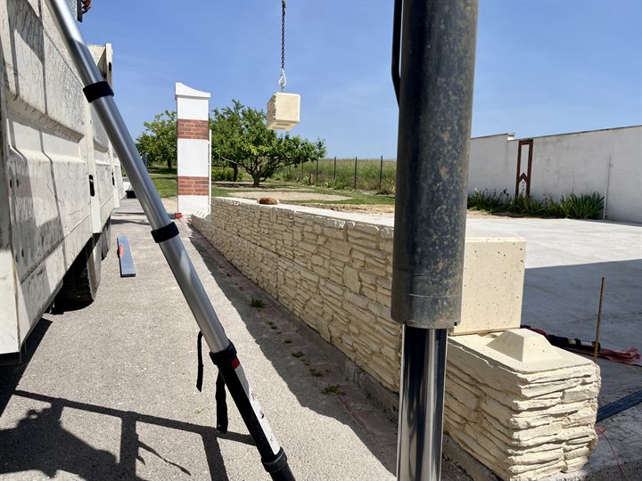 Muret Bo-Block avec retour sur un chantier pr&egrave;s de Vertus